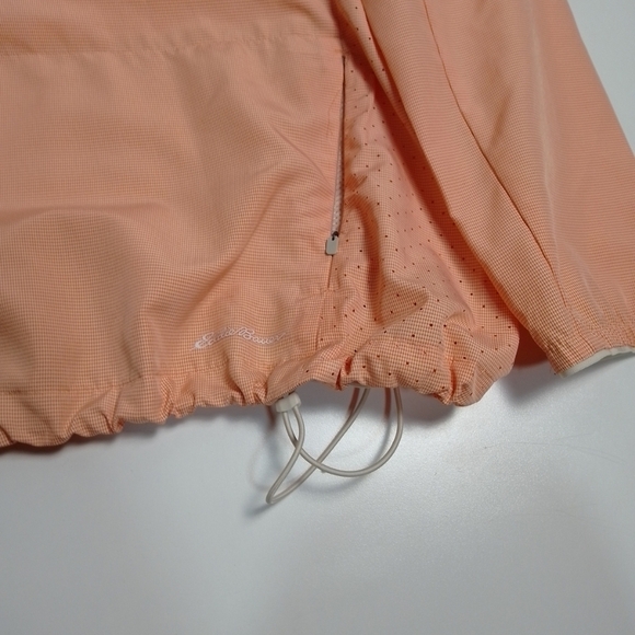 Eddie Bauer women windbreaker size medium peach vented waterproof pullover - Picture 5 of 8